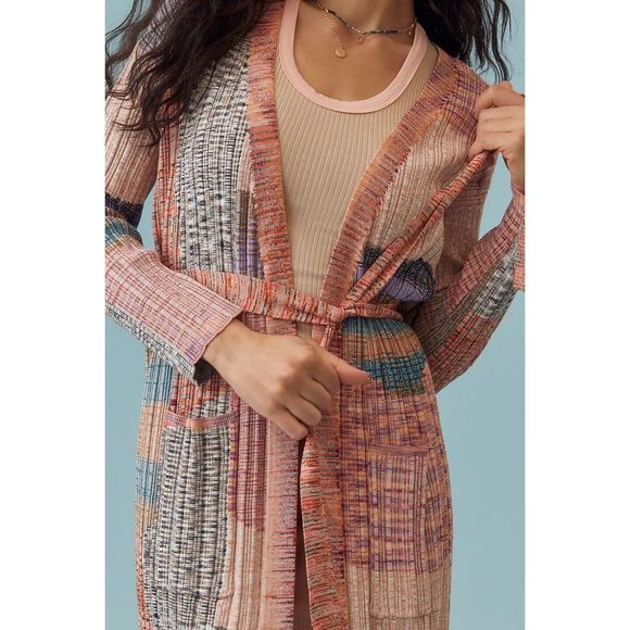 Anthropologie Patchwork Cardigan Sweater - Picture 5 of 8